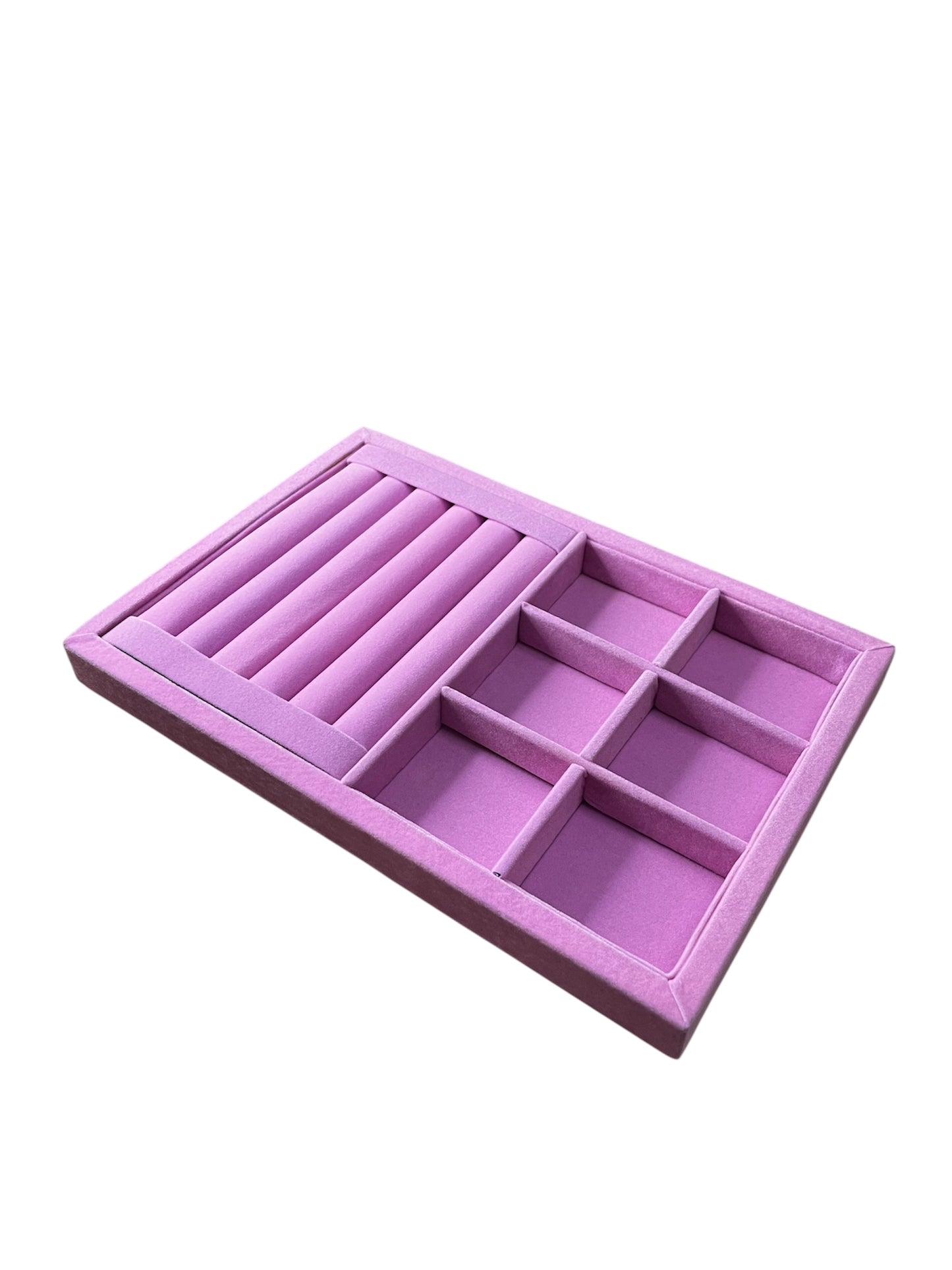Bandeja Porta-Joias de Veludo com Divisórias