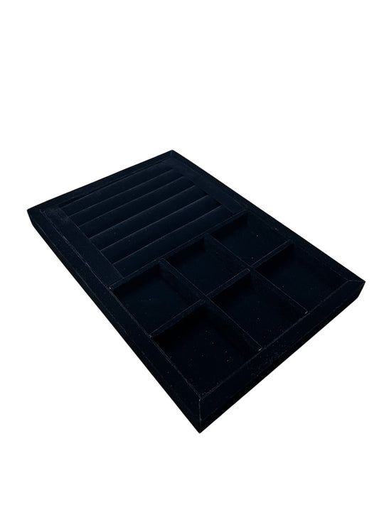 Bandeja Porta-Joias de Veludo com Divisórias