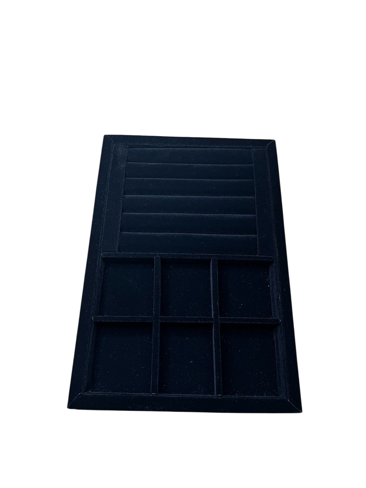 Bandeja Porta-Joias de Veludo com Divisórias