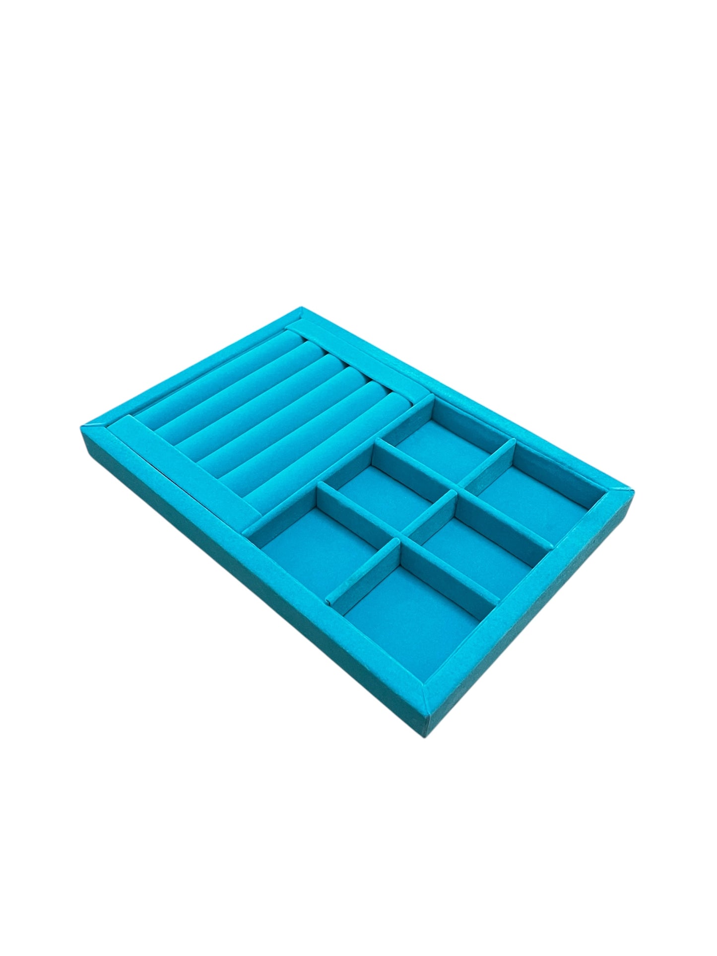 Bandeja Porta-Joias de Veludo com Divisórias