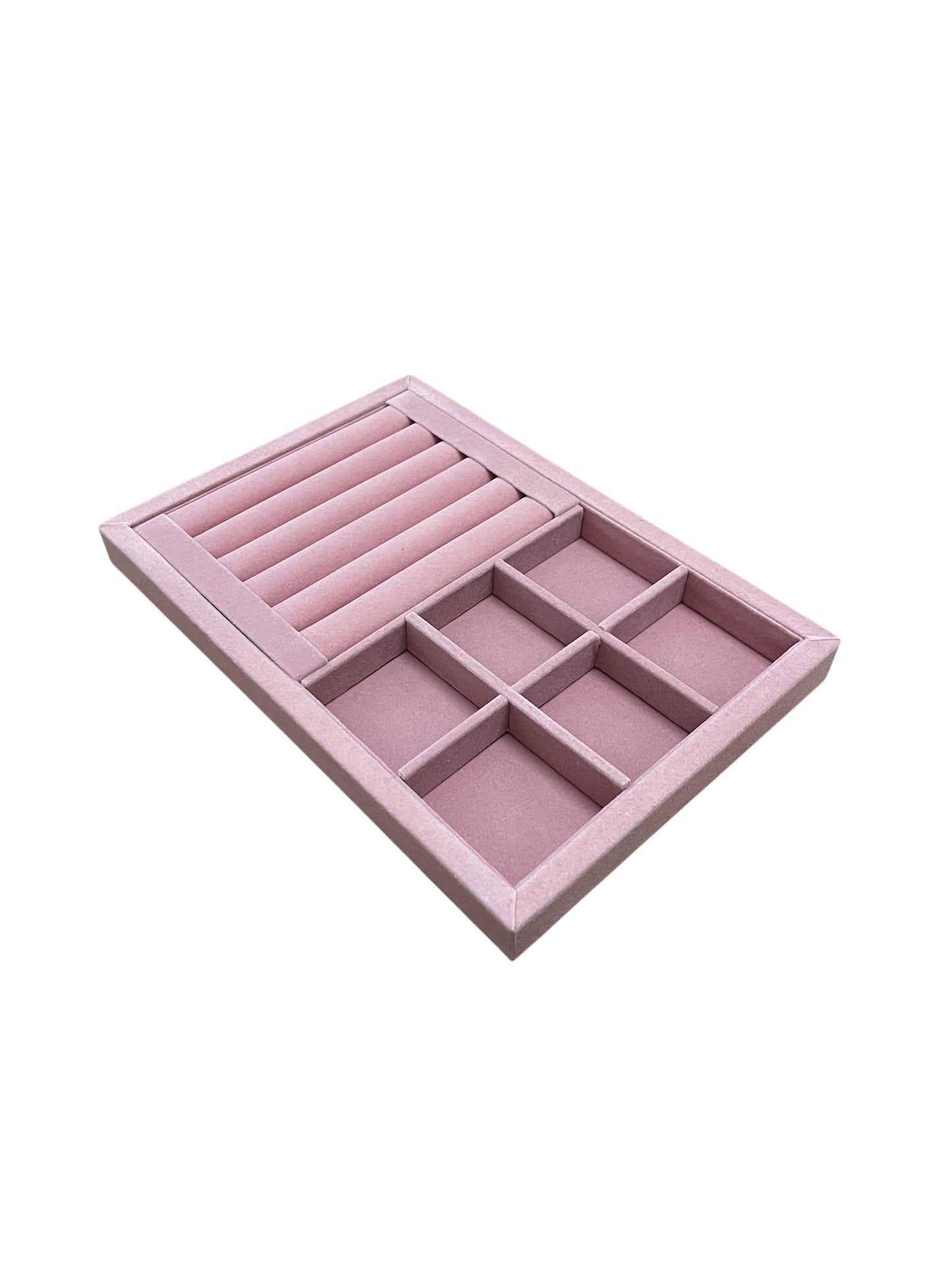 Bandeja Porta-Joias de Veludo com Divisórias