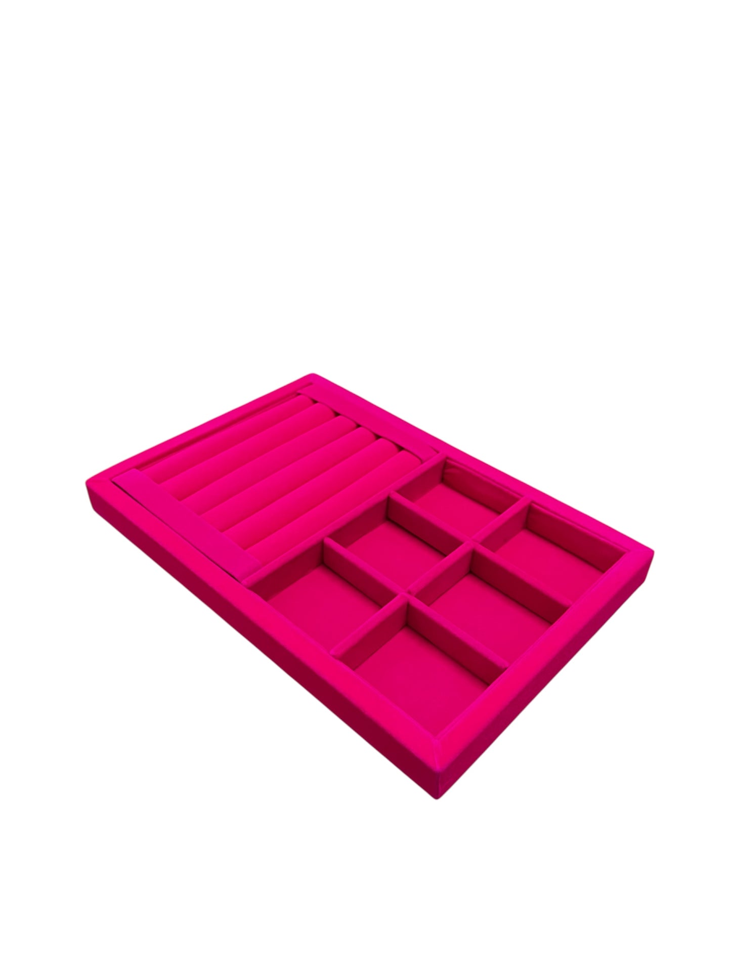 Bandeja Porta-Joias de Veludo com Divisórias