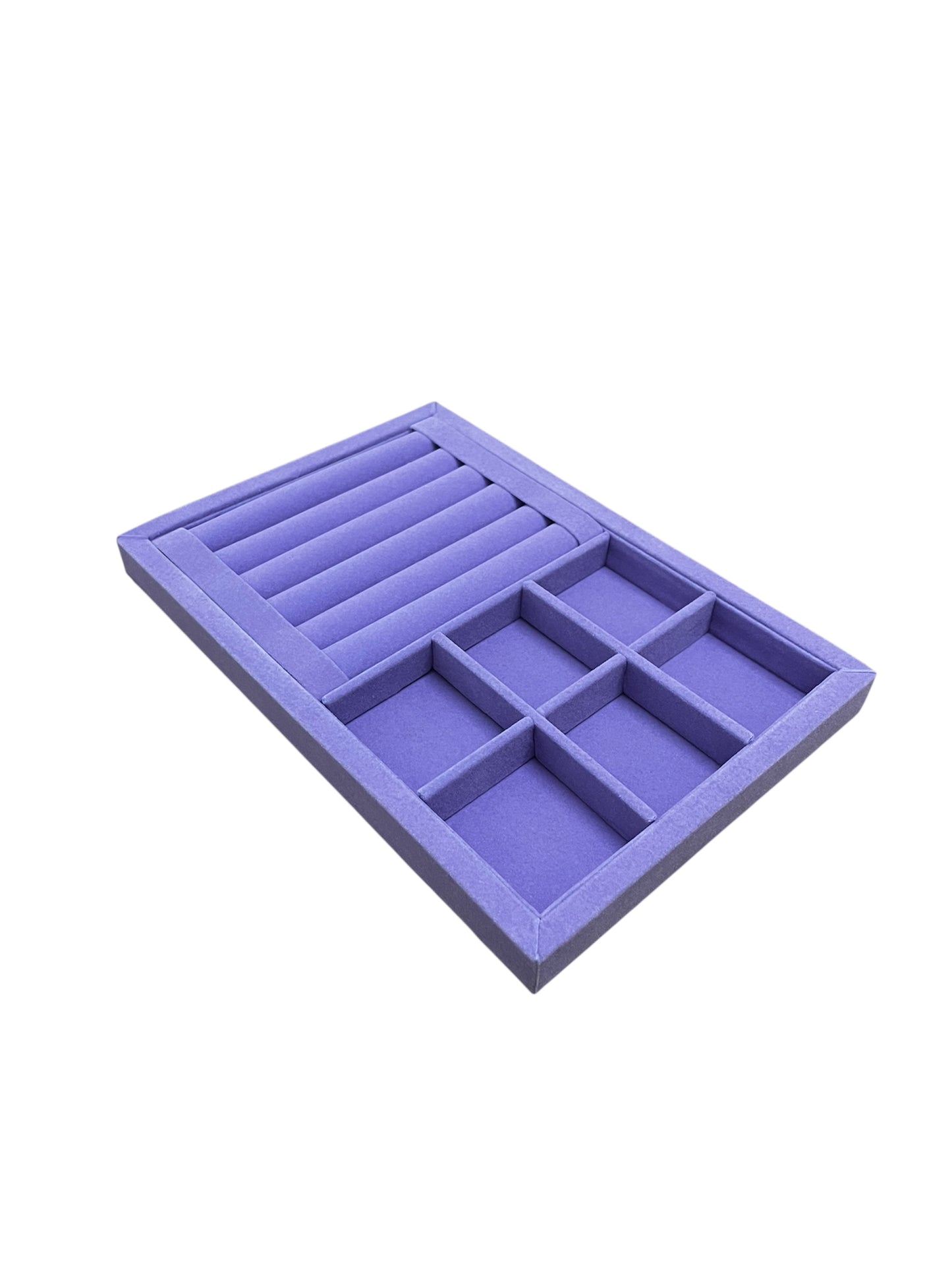 Bandeja Porta-Joias de Veludo com Divisórias